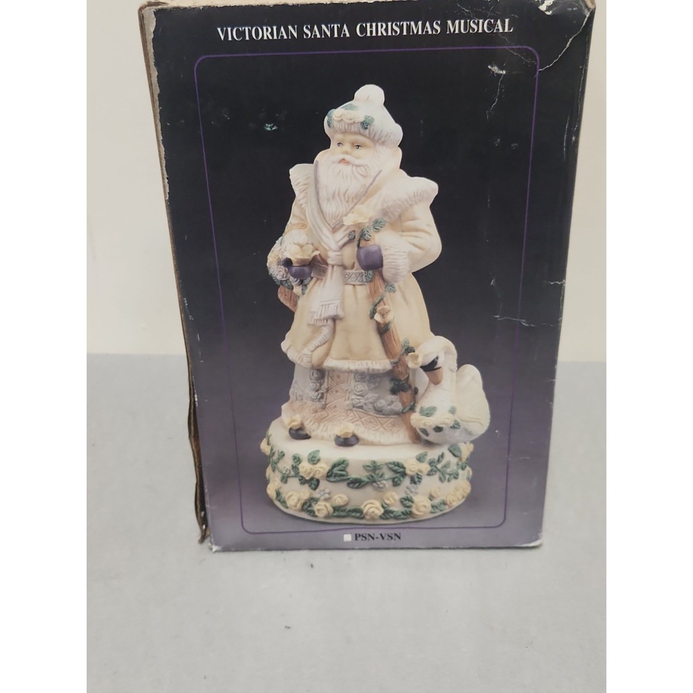 Victorian Porcelain Santa Music Box 1994 Works - Picture 10 of 16